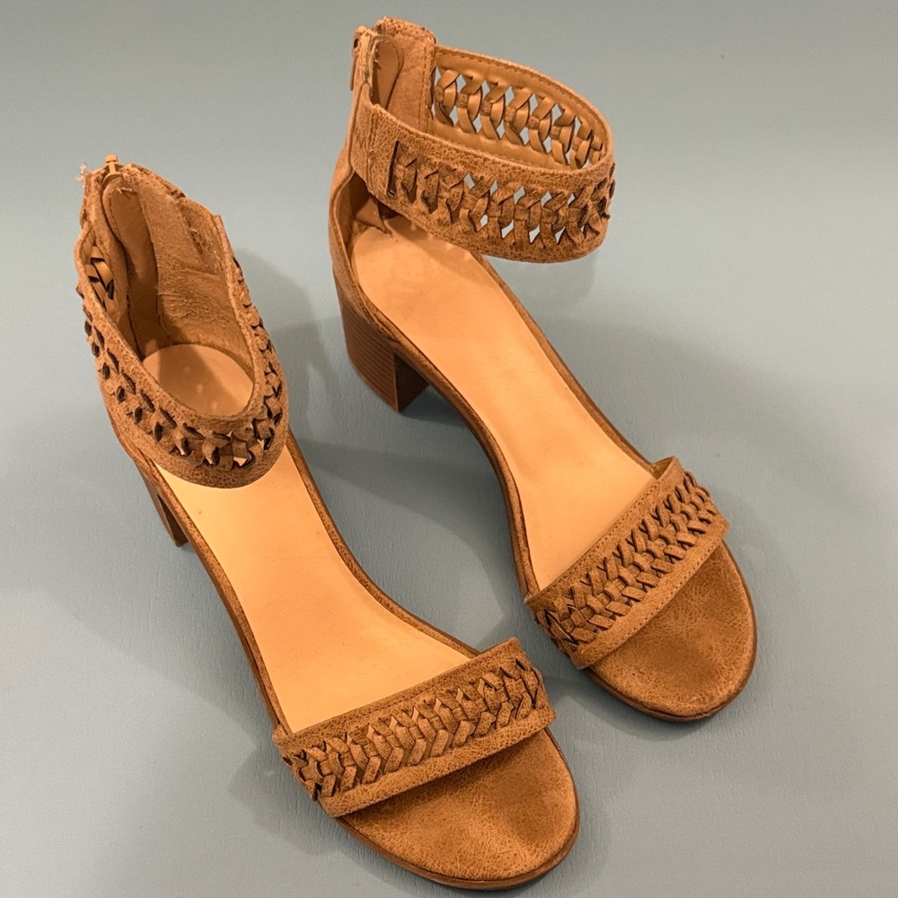 Fergalicious Tan Woven Heels